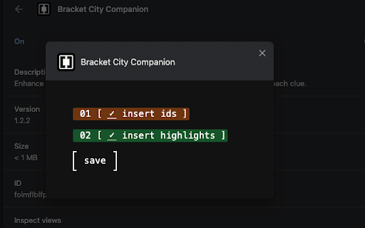 Bracket City Companion  from Chrome web store to be run with OffiDocs Chromium online