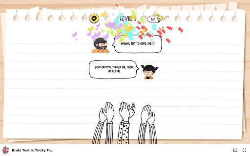 Brain Test 4: Tricky Friends Face new challenges!  from Chrome web store to be run with OffiDocs Chromium online