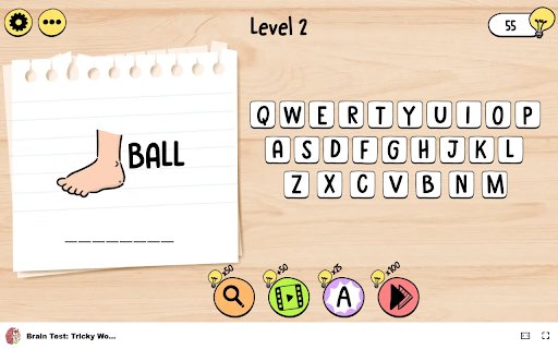 Brain Test: Tricky Words Test your vocabulary!  from Chrome web store to be run with OffiDocs Chromium online