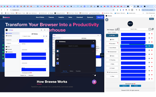 Brawse  from Chrome web store to be run with OffiDocs Chromium online
