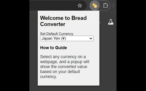 Bread Converter  from Chrome web store to be run with OffiDocs Chromium online