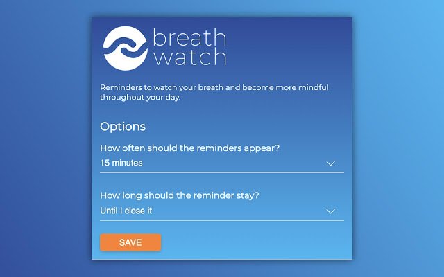 BreathWatch da Chrome Web Store será executado com OffiDocs Chromium online