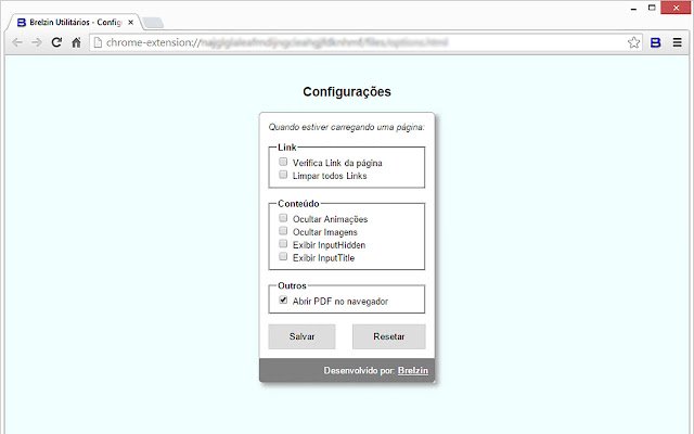 Chrome ウェブストアの Brelzin Utilitários を OffiDocs Chromium online で実行