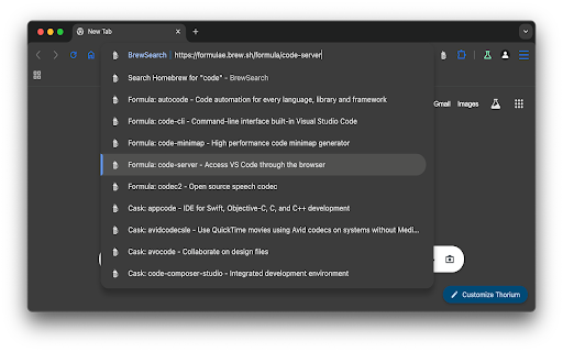 BrewSearch  from Chrome web store to be run with OffiDocs Chromium online