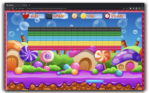 Brick Out  from Chrome web store to be run with OffiDocs Chromium online