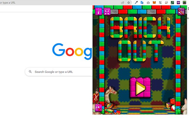 Гра Brick Out із веб-магазину Chrome, яку можна запускати за допомогою OffiDocs Chromium онлайн