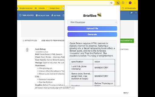 BriefBee from Chrome web store to be run with OffiDocs Chromium online BriefBee from Chrome web store to be run with OffiDocs Chromium online