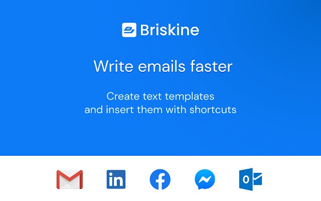 Briskine: תבניות דוא"ל עבור Gmail מחנות האינטרנט של Chrome שיופעלו עם OffiDocs Chromium באינטרנט