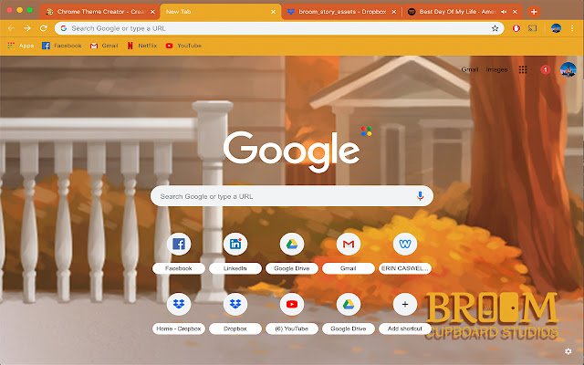Broom Cupboard Studios Theme Orange  from Chrome web store to be run with OffiDocs Chromium online