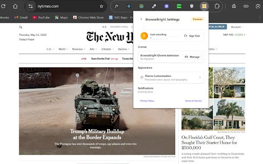 BrowseBright  from Chrome web store to be run with OffiDocs Chromium online