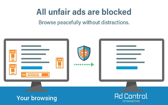 Browse.live Ad Control vanuit de Chrome-webwinkel om te worden uitgevoerd met OffiDocs Chromium online