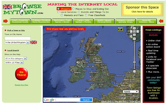 BrowserMyTown UK จาก Chrome เว็บสโตร์เพื่อใช้งานกับ OffiDocs Chromium ออนไลน์