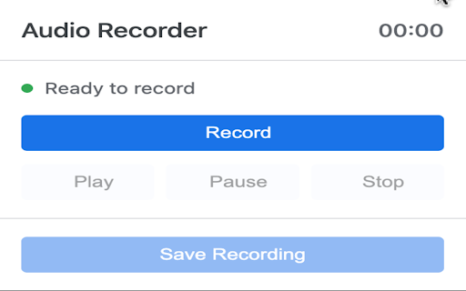 Browser Audio Recorder from Chrome web store to be run with OffiDocs Chromium online Browser Audio Recorder from Chrome web store to be run with OffiDocs Chromium online
