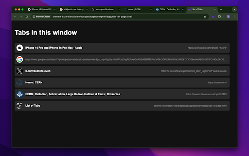 Browser Closer  from Chrome web store to be run with OffiDocs Chromium online