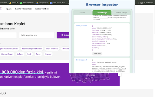 Browser Inspector  from Chrome web store to be run with OffiDocs Chromium online