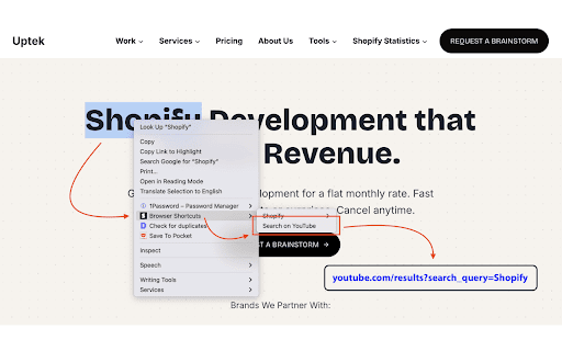 Browser Shortcuts  from Chrome web store to be run with OffiDocs Chromium online
