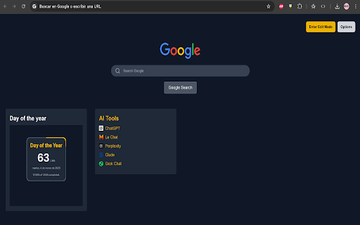 Browser Start Page  from Chrome web store to be run with OffiDocs Chromium online