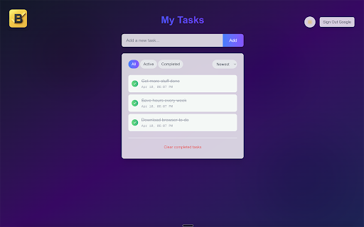 Browser To Do  from Chrome web store to be run with OffiDocs Chromium online Browser To Do  from Chrome web store to be run with OffiDocs Chromium online