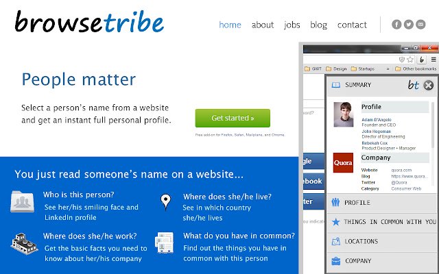 Browsetribe aus dem Chrome-Webshop, der mit OffiDocs Chromium online ausgeführt werden soll