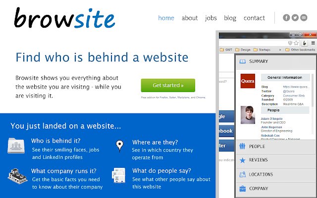 Browsite  from Chrome web store to be run with OffiDocs Chromium online