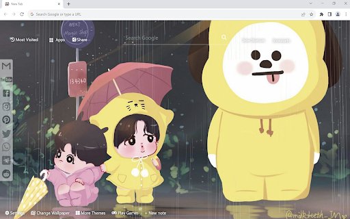 BTS Chibi Wallpaper  from Chrome web store to be run with OffiDocs Chromium online