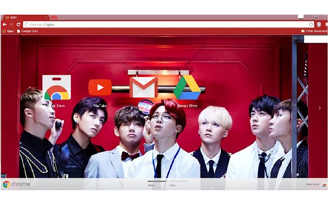 BTS Dope Theme de Chrome web store se ejecutará con OffiDocs Chromium en línea