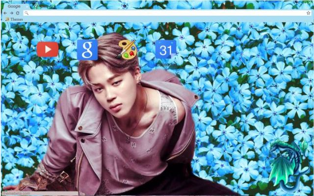 BTS Jimin/박지민/latar belakang bunga dari kedai web Chrome untuk dijalankan dengan OffiDocs Chromium dalam talian