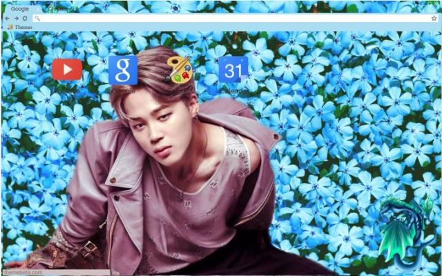 BTS Jimin/박지민/Blumenhintergrund aus dem Chrome-Webshop, der mit OffiDocs Chromium online ausgeführt werden soll