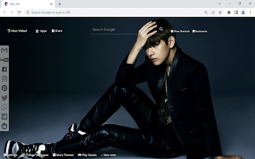 BTS V Wallpaper  from Chrome web store to be run with OffiDocs Chromium online