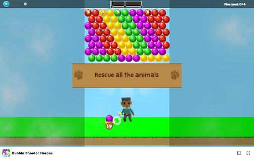 Bubble Shooter Heroes Game Save animals and dragons across the board!  from Chrome web store to be run with OffiDocs Chromium online