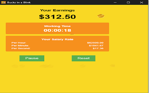 Bucks in a Blink  from Chrome web store to be run with OffiDocs Chromium online