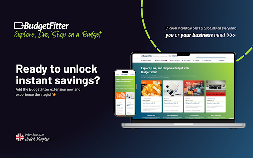 BudgetFitter.co.uk | Deals For UK  from Chrome web store to be run with OffiDocs Chromium online