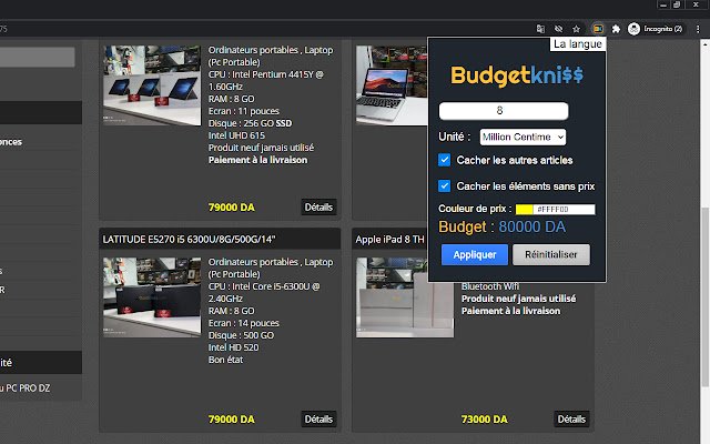 BudgetKniss  from Chrome web store to be run with OffiDocs Chromium online