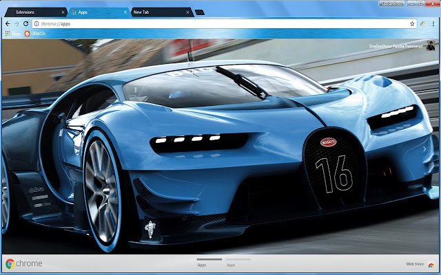Bugatti Chiron Supercar ที่เร็วที่สุดจาก Chrome เว็บสโตร์ที่จะรันด้วย OffiDocs Chromium ออนไลน์