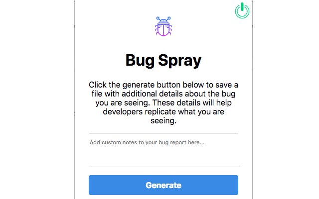 Bug Spray  from Chrome web store to be run with OffiDocs Chromium online