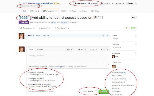 bugzilla github extension  from Chrome web store to be run with OffiDocs Chromium online