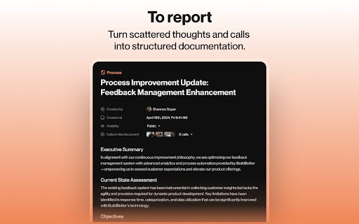 BuildBetter.ai AI for Product Team from Chrome web store to be run with OffiDocs Chromium online BuildBetter.ai AI for Product Team from Chrome web store to be run with OffiDocs Chromium online