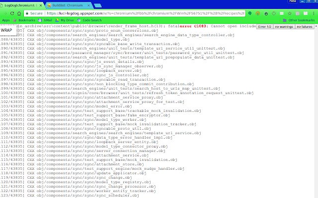 BuildBot Error 2  from Chrome web store to be run with OffiDocs Chromium online