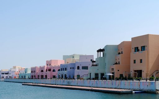 Buildings facing the river  from Chrome web store to be run with OffiDocs Chromium online