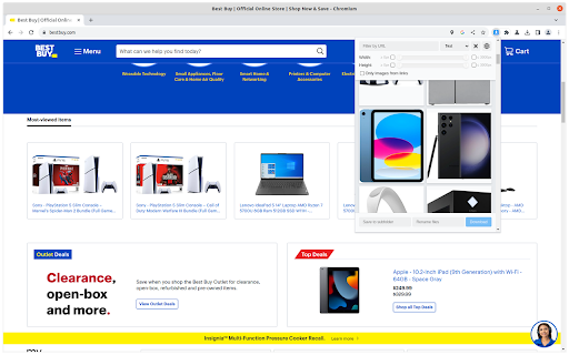 Bulk Image Downloader  from Chrome web store to be run with OffiDocs Chromium online