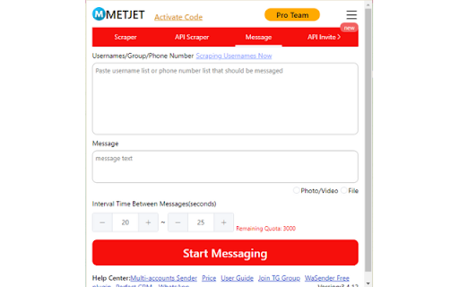 Bulk message send telegr  from Chrome web store to be run with OffiDocs Chromium online