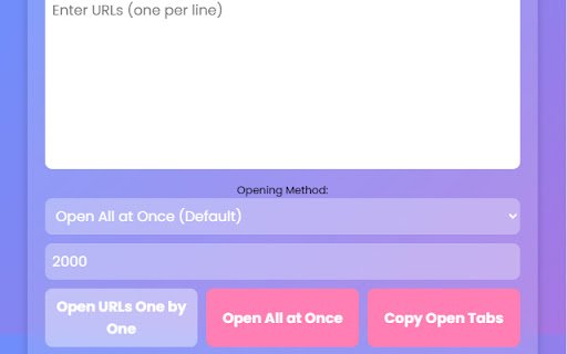 Bulk URL Opener  from Chrome web store to be run with OffiDocs Chromium online