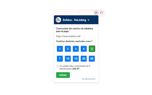 Bulldoz ReLinking  from Chrome web store to be run with OffiDocs Chromium online