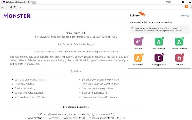 Bullhorn Chrome-extensie van de Chrome-webwinkel om te worden uitgevoerd met OffiDocs Chromium online