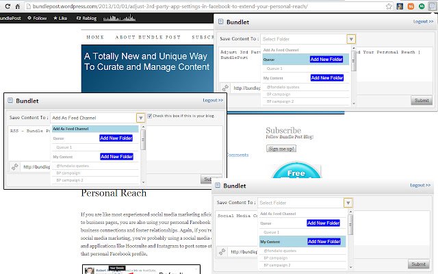 Bundle Post Bundlet  from Chrome web store to be run with OffiDocs Chromium online