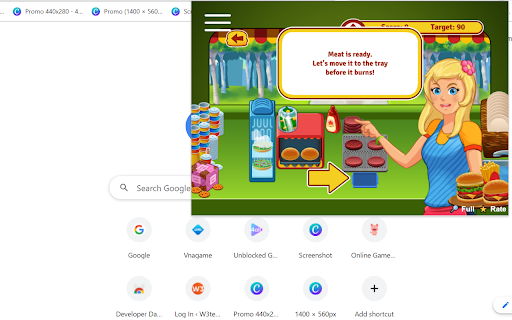 Burger Restaurant Original Game  from Chrome web store to be run with OffiDocs Chromium online