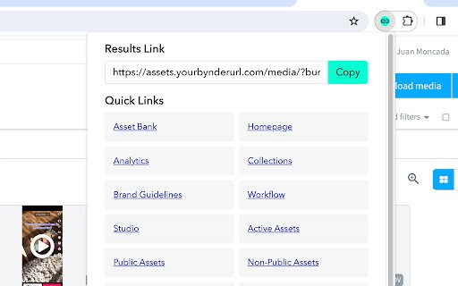 BURLIE Bynder URL Initiator Extension  from Chrome web store to be run with OffiDocs Chromium online