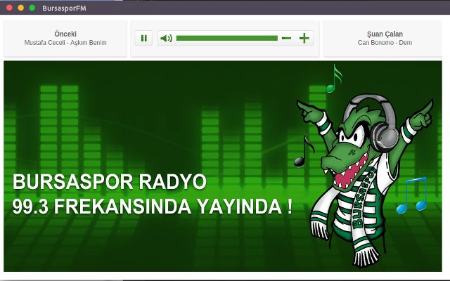 Bursaspor FM dari toko web Chrome untuk dijalankan dengan OffiDocs Chromium online