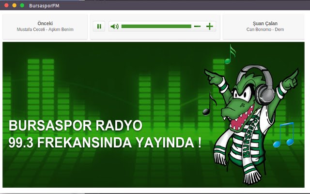 Bursaspor FM de la boutique en ligne Chrome sera exécuté avec OffiDocs Chromium en ligne