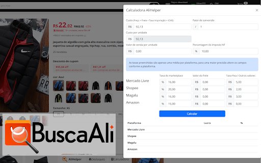 BuscaAli  from Chrome web store to be run with OffiDocs Chromium online
